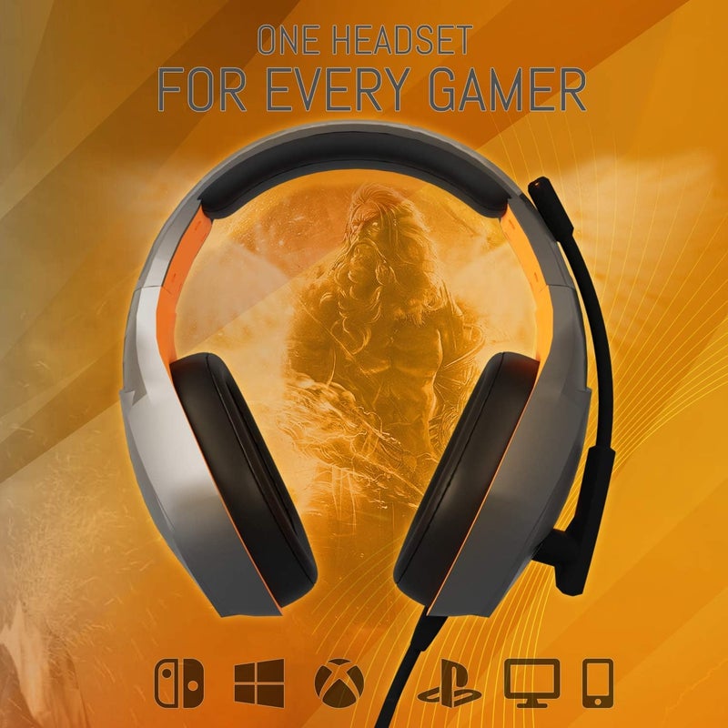 Orzly Gaming Headset (Orange) for PC and Gaming Consoles PS5, PS4, Xbox Series X | S, Xbox ONE, Nintendo Switch & Google Stadia Stereo Sound with Noise Cancelling mic - Hornet RXH-20 Vesuvius Edition - Image 3
